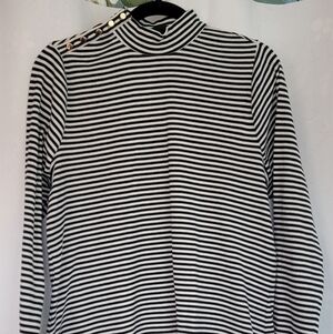 Lane Bryant Black and White Striped Top